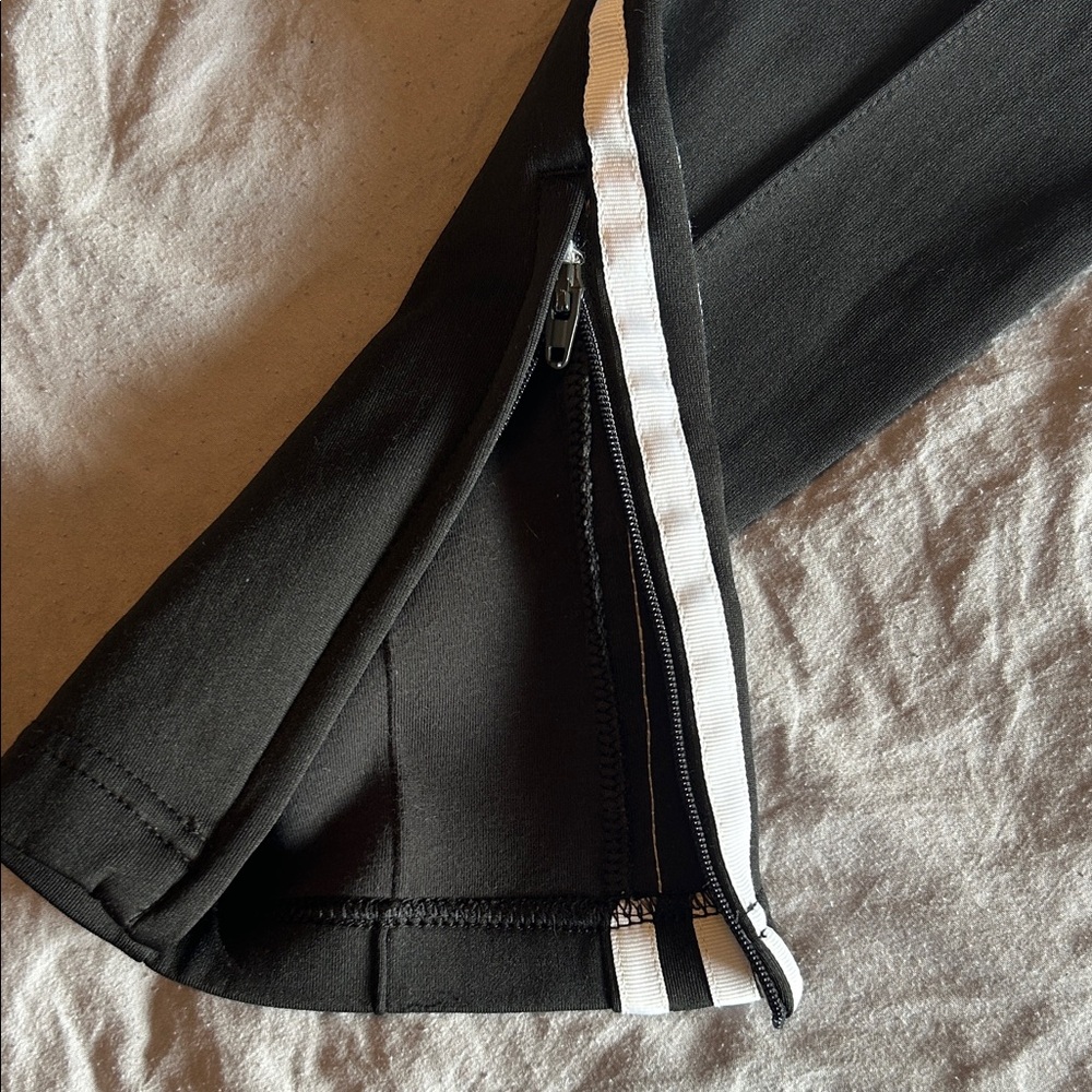 Adidas Womens Black Training Pants with White Stripes Size XS - Picture 3 of 5